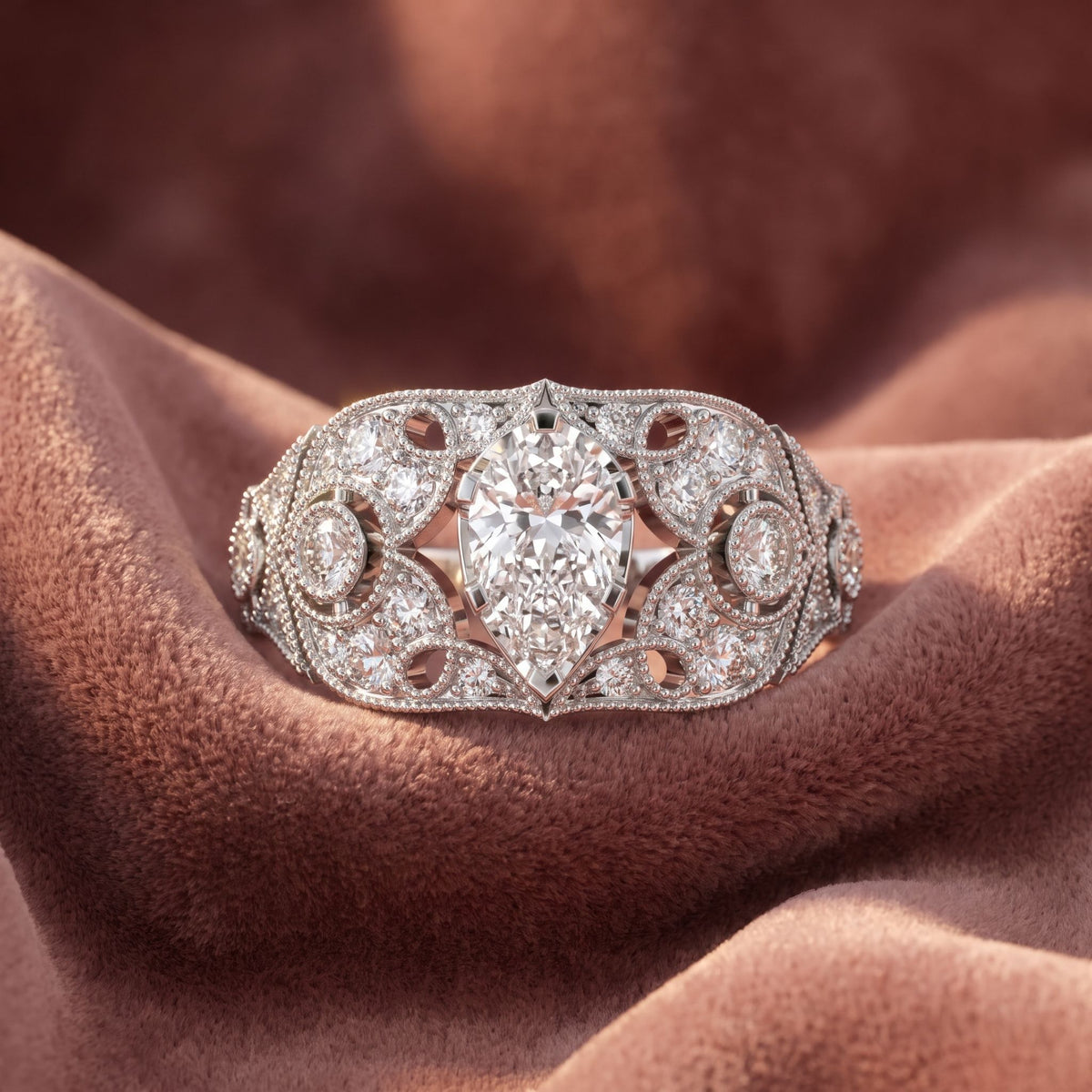 18K Bespoke Diamond Ring — AI cloth, in-house