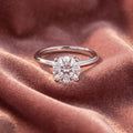 18K Round Diamond Solitaire Engagement Ring — AI cloth, in-house
