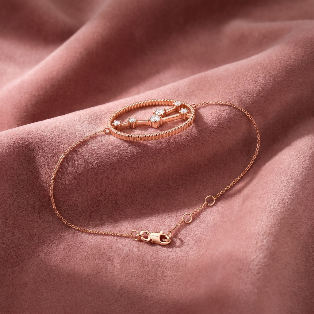 18K Taurus Constellation Diamond Bracelet — AI cloth, in-house