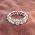 18K Full Eternity Diamond Ring — AI cloth, in-house