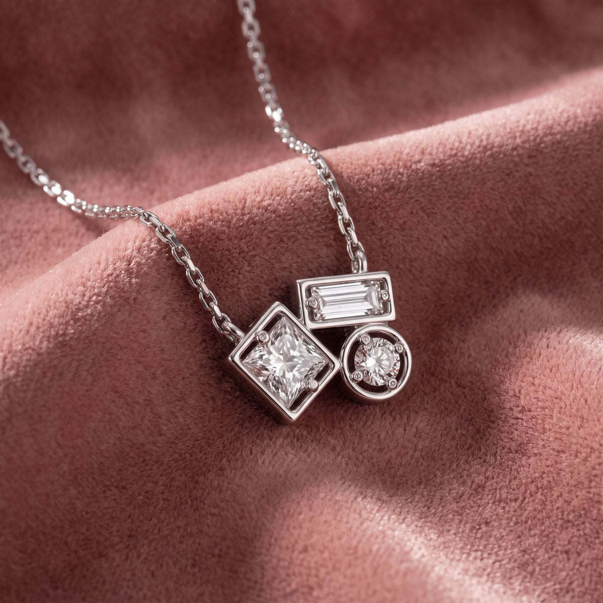 18K Diamond Pendant — AI cloth, in-house