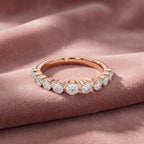 18K Half Eternity Diamond Ring — AI cloth, in-house