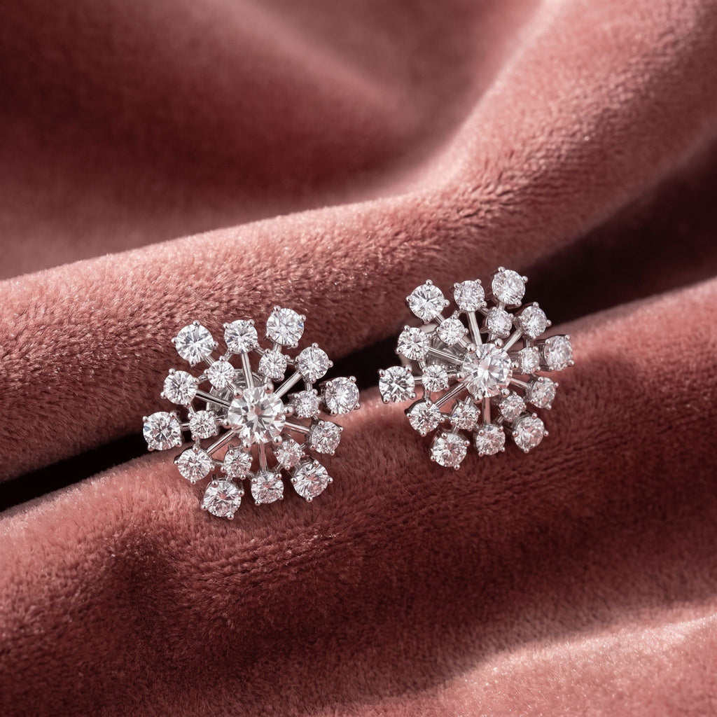 18K Bespoke Diamond Earrings — AI cloth, in-house