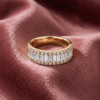 18K Eternity Baguette Diamond Ring — AI cloth, in-house