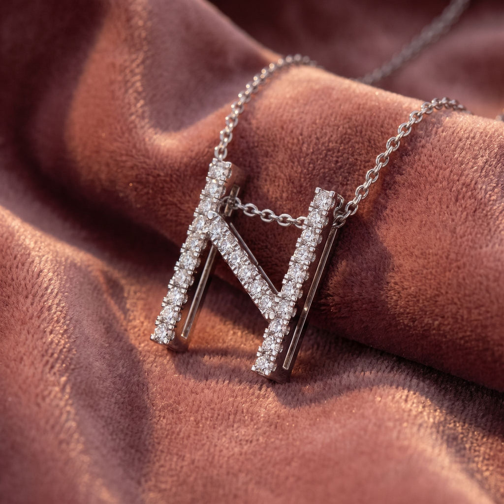 18K Hagalaz Viking Round Diamond Pendant — AI cloth, in-house