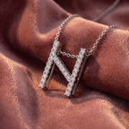 18K Hagalaz Viking Round Diamond Pendant — AI cloth, in-house