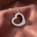 18K Heart Round Diamond Pendant — AI cloth, in-house