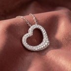 18K Heart Round Diamond Pendant — AI cloth, in-house