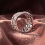 18K Full Eternity Diamond Band Ring — AI cloth, in-house