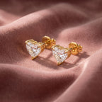 18K Stud Diamond Earrings — AI cloth, in-house