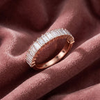 18K Eternity Baguette Diamond Ring — AI cloth, in-house