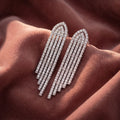 18K Bespoke Chandelier Diamond Drop Earrings — AI cloth, in-house