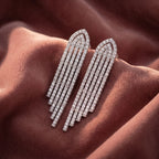 18K Bespoke Chandelier Diamond Drop Earrings — AI cloth, in-house