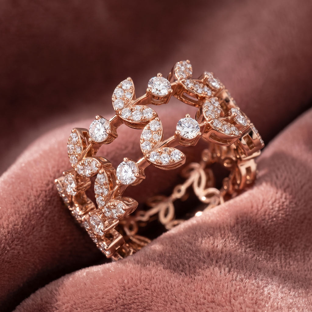 18K Bespoke Round Diamond Ring — AI cloth, in-house