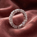 18K Eternity Heart Diamond Ring — AI cloth, in-house
