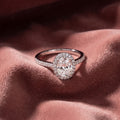18K Halo Oval Diamond Ring — AI cloth, in-house