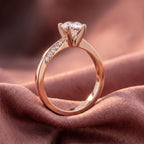 18K Round Diamond Solitaire Engagement Ring — AI cloth, in-house