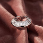 14K Baguette Diamond Dome Ring — AI cloth, in-house