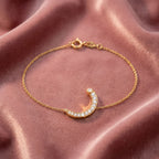 18K Arabic Alphabet Diamond Bracelet — AI cloth, in-house
