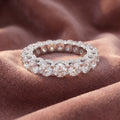 18K Full Eternity Round Diamond Ring — AI cloth, in-house