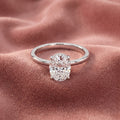 18K Solitaire Cushion Diamond Ring — AI cloth, in-house