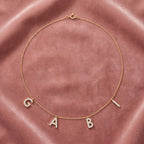 18K Personalized Name Lab Grown Diamond Necklace — AI cloth, in-house