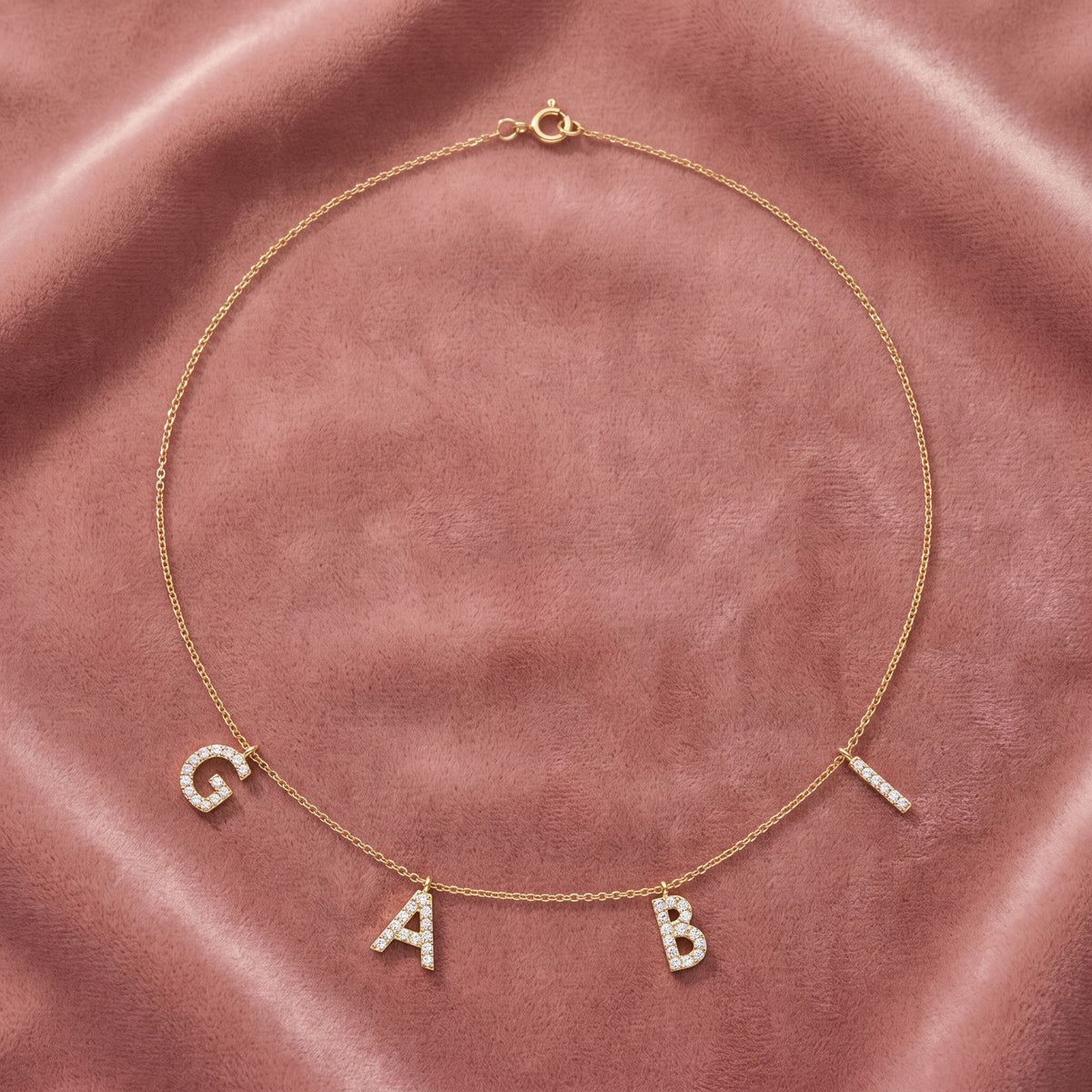 18K Personalized Name Lab Grown Diamond Necklace — AI cloth, in-house