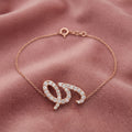 18K Alphabet Diamond Bracelet — AI cloth, in-house