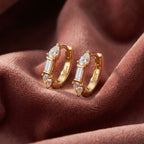 18K Diamond Hoop Earrings — AI cloth, in-house