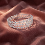 18K Bespoke Pave Diamond Bracelet — AI cloth, in-house