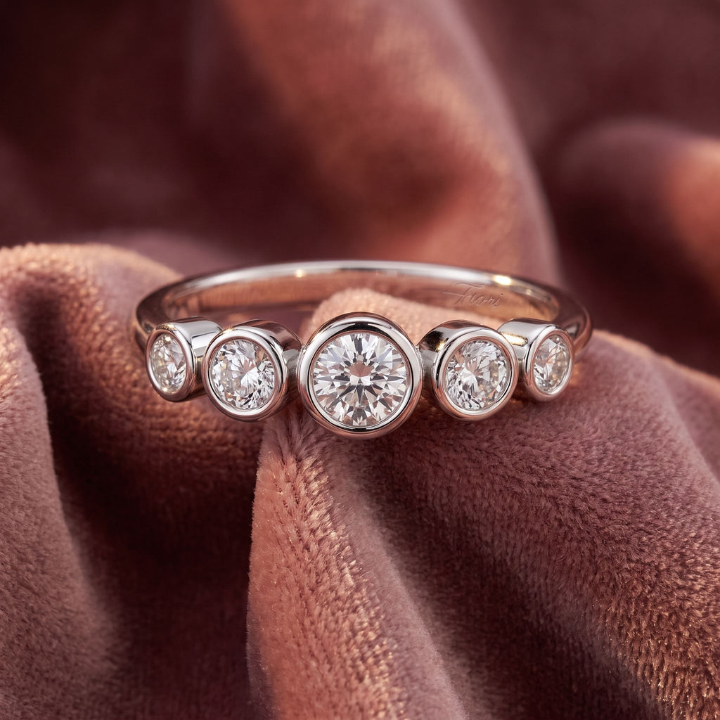 18K Bespoke Round Diamond Ring — AI cloth, in-house