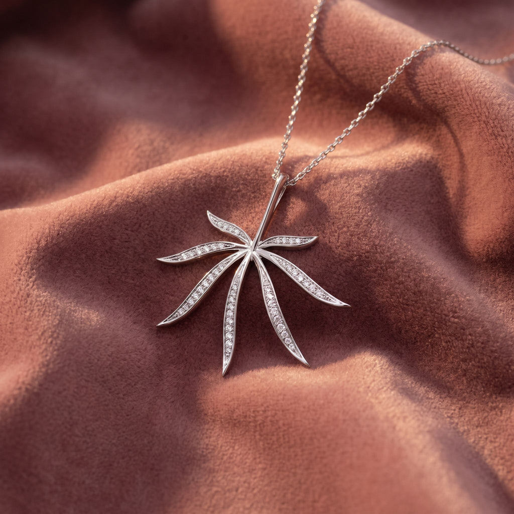 14K Round Diamond Pendant — AI cloth, in-house