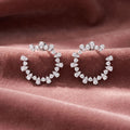 18K Bespoke Pear Diamond Hoop Earrings — AI cloth, in-house