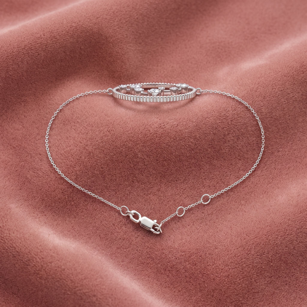 18K Pisces Constellation Diamond Bracelet — AI cloth, in-house