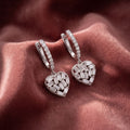 18K Bezel Diamond Drop Earrings — AI cloth, in-house