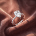 18K Solitaire Pear Diamond Engagement Ring — AI cloth, in-house