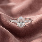 18K Solitaire Oval Diamond Engagement Ring — AI cloth, in-house