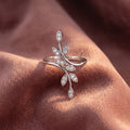 14K Floral Diamond Ring — AI cloth, in-house