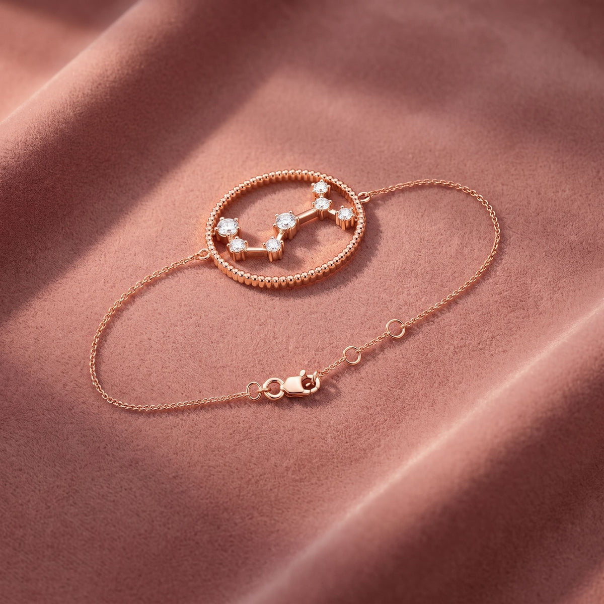 18K Scorpio Constellation Diamond Bracelet — AI cloth, in-house