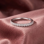 18K Half Eternity Round Diamond Ring — AI cloth, in-house
