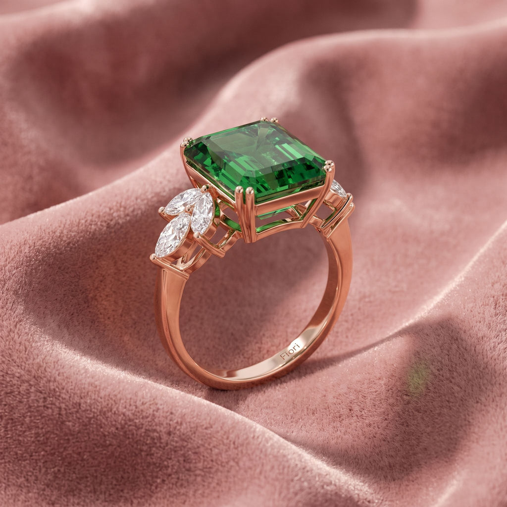 18K Solitaire Marquise Diamond Ring — AI cloth, in-house