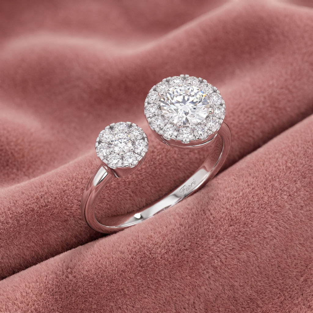 18K Bespoke Round Diamond Ring — AI cloth, in-house