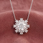 18K Flower Diamond Pendant — AI cloth, in-house