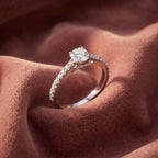 18K Cushion Diamond Engagement Ring — AI cloth, in-house