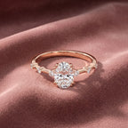 18K Bespoke Oval Diamond Engagement Ring — AI cloth, in-house