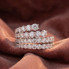 18K Round Diamond Statement Ring — AI cloth, in-house