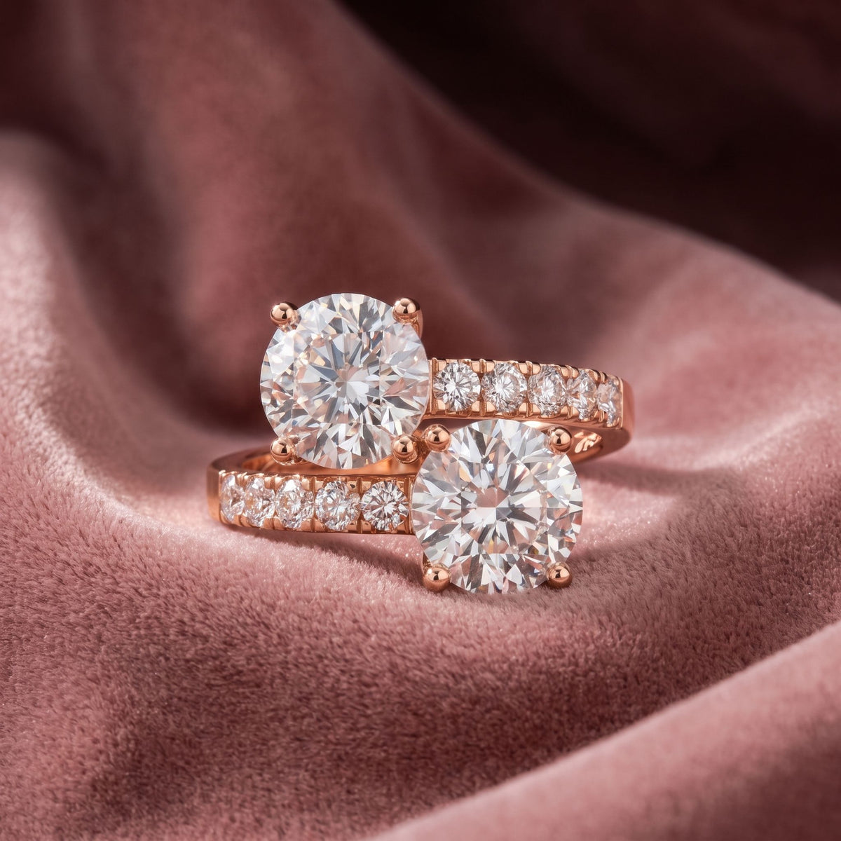 18K Bespoke Round Brilliant Diamond Ring — AI cloth, in-house