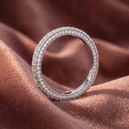 18K Full Eternity Round Diamond Ring — AI cloth, in-house