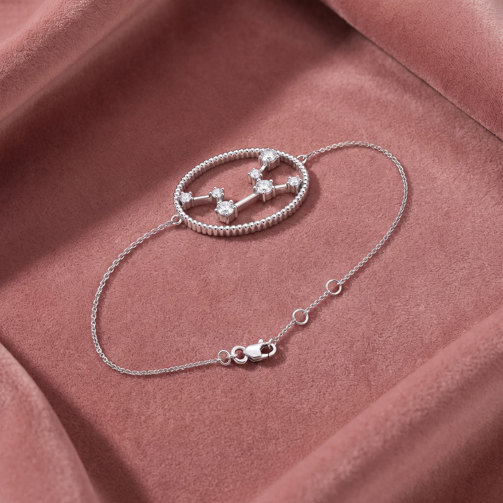18K Virgo Constellation Diamond Bracelet — AI cloth, in-house