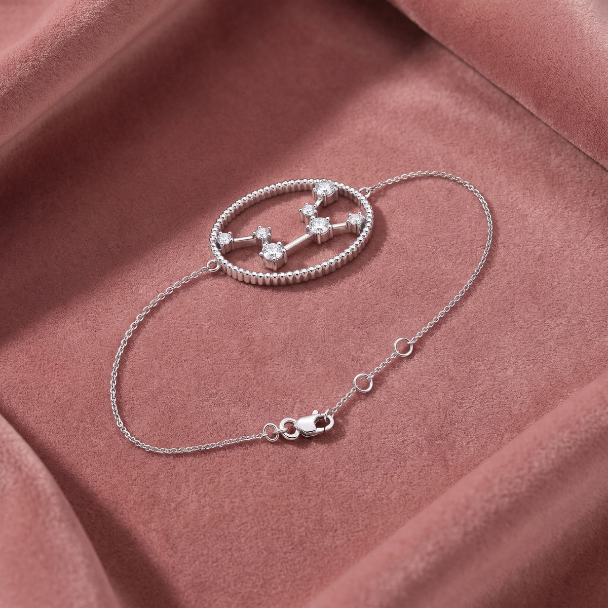 18K Virgo Constellation Diamond Bracelet — AI cloth, in-house